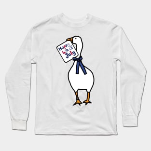 Happy 4th of July says Gaming Goose Long Sleeve T-Shirt